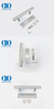Poignée de porte coulissante de porte coulissante de meubles résidentiels commerciaux de conception moderne en acier inoxydable poignée de porte de plaque arrière-DDBD101 SSS