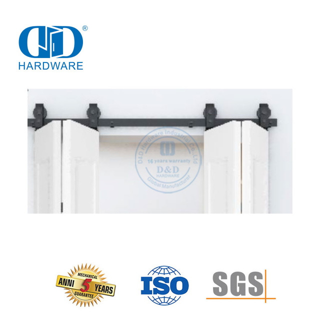 Quincaillerie de porte de grange de dérivation en acier inoxydable de haute qualité, portes de grange coulissantes, porte coulissante Antique Hardware-DDBD028