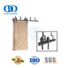 Finition noire en acier inoxydable, porte de grange coulissante en métal, raccords de quincaillerie de construction, rail de quincaillerie de porte Set-DDBD021