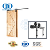 Kits de quincaillerie pour porte de grange coulissante interne et externe noire en acier inoxydable, quincaillerie pour porte d'appartement Track-DDBD023