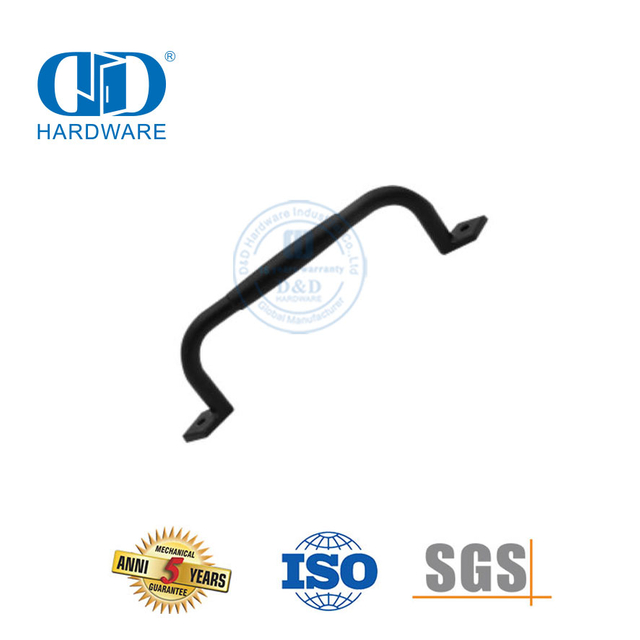 Poignée de porte de grange coulissante noire simple et antique en acier inoxydable Fabricant de quincaillerie de meubles Matériel de construction-DDBD118