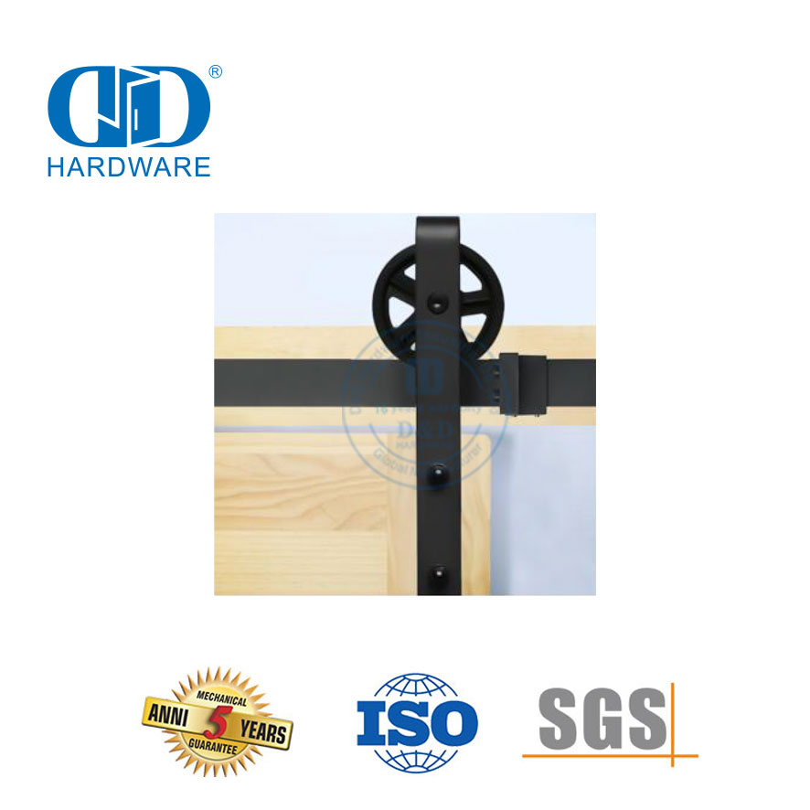 Quincaillerie pour porte de grange coulissante en acier inoxydable, quincaillerie pour meubles, quincaillerie pour porte en bois de grange, piste Kit-DDBD010