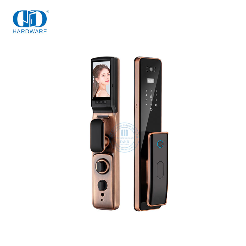Capture à distance Wifi de luxe avec clé de caméra, empreinte digitale, porte intelligente Lock-DDEL011