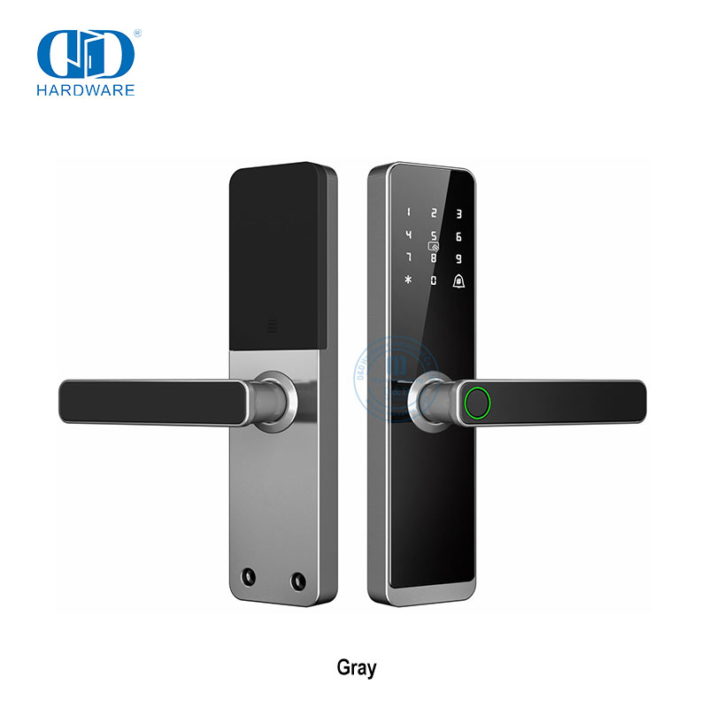 Serrures à poignées intelligentes pour portes en bois, avec application WIfi, empreintes digitales, fonctionne avec TUYA WIFI -DDDL007