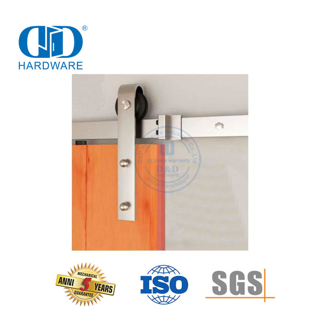 Quincaillerie de porte de grange moderne suspendue en acier inoxydable, accessoires de porte commerciale, meubles Hardware-DDBD043, approvisionnement d'usine