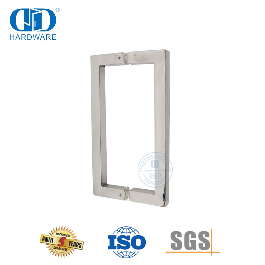 Poignée de traction en tube carré SUS316 D, nouveau design pour porte en verre-DDPH015-E-PSS
