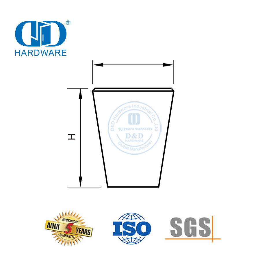 Poignées de meubles en gros poignées de tiroir en acier inoxydable en cuivre et boutons pour Cabinet-DDFH061 de cuisine