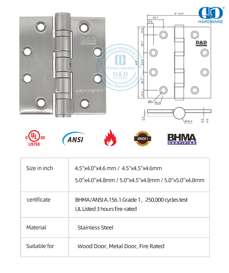 charnière de porte robuste charnière 