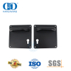 Poignée de levier de porte en acier inoxydable finition argentée avec plaque pour porte en métal-DDTP001-MB