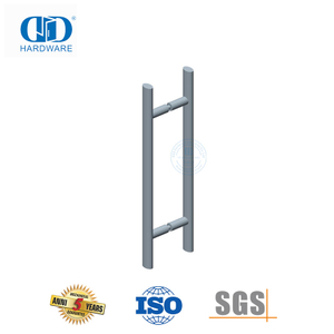 Poignées de porte de douche de salle de bains double face en acier inoxydable satiné 304 pour portes en verre-DDPH038
