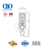 Joint inférieur de porte coulissante en aluminium anodisé insonorisé à usage moyen, coupe-froid-DDBS001