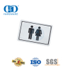 Plaque de signalisation de Type carré en acier inoxydable, unisexe, pour toilettes publiques, salle de bains, toilettes, porte, Plate-DDSP003