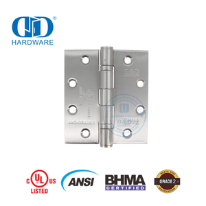 Certificat BHMA répertorié UL ANSI charnière à mortaise ignifuge charnière de porte commerciale en bois d'angle carré-DDSS001-ANSI-2-5x4/3.5x3.7mm