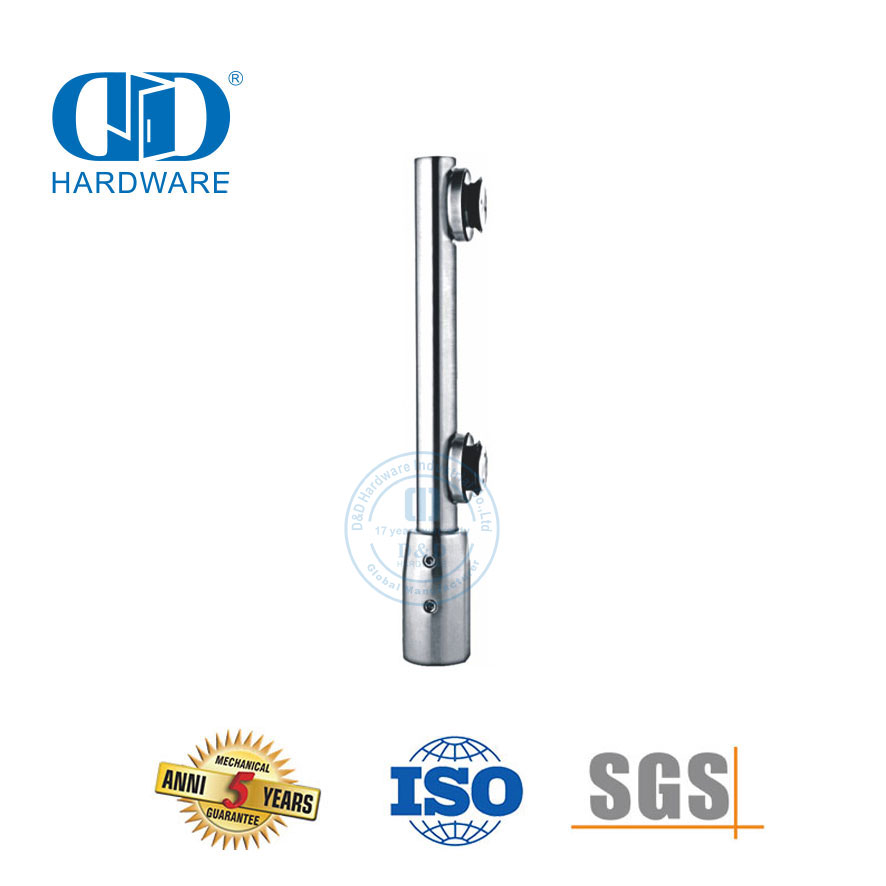 Pivot de porte en verre en acier inoxydable, poteau de Pivot inférieur court pour les connexions à ressort au sol-DDGP004