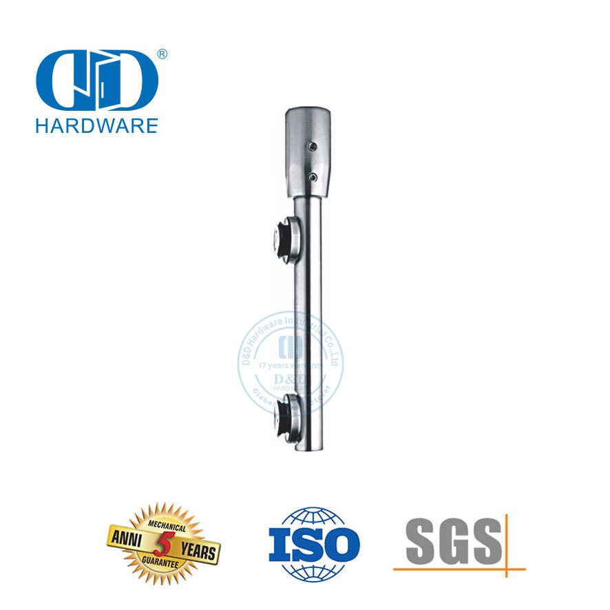 Poteau pivotant pour raccords de porte en verre en acier inoxydable avec matériel de verre de fixation à point unique-DDGP003