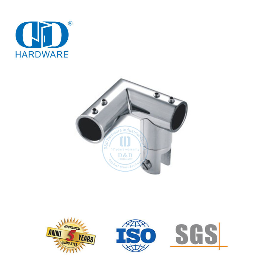 Matériel marin supérieur en acier inoxydable, raccords de connecteur pivotant pliant, support de panneau en verre Connector-DDSC040