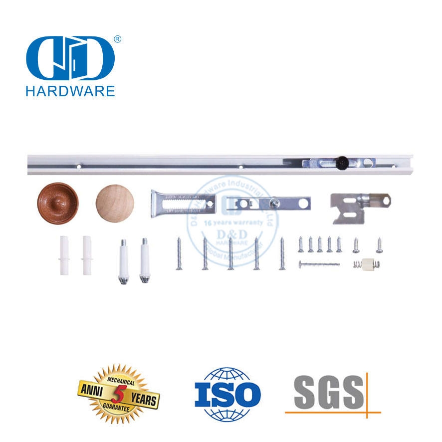 Kits de quincaillerie pour porte de grange pliante moderne et personnalisée en acier inoxydable, pour porte intérieure en bois Hardware-DDBD074