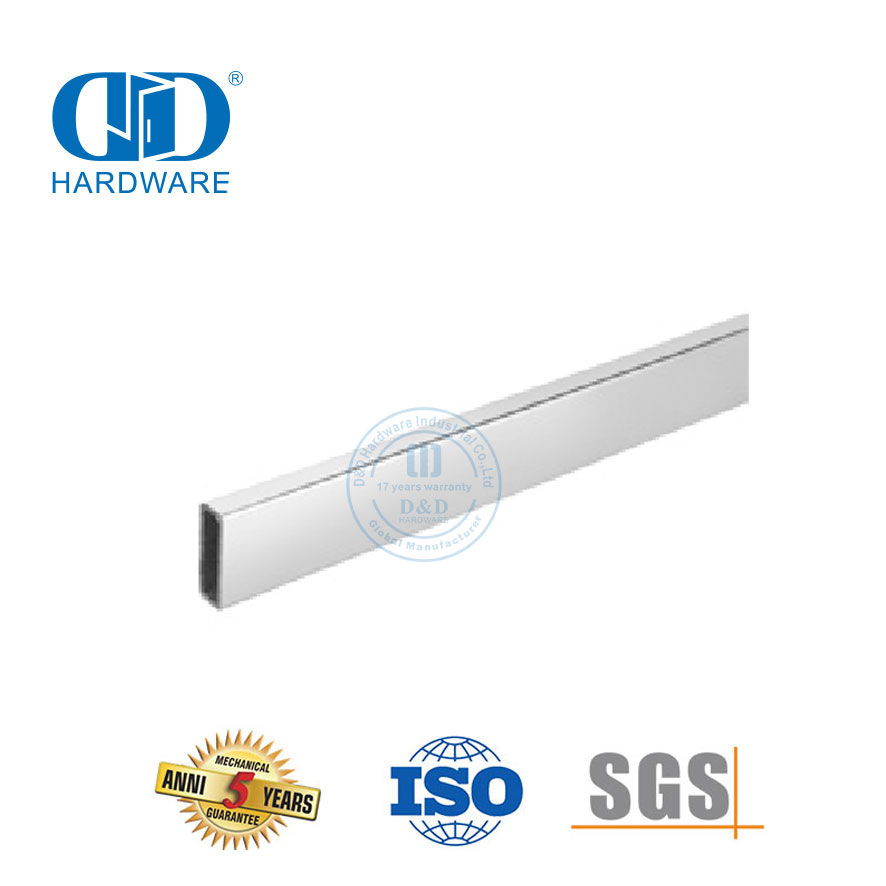 Raccords de quincaillerie en verre en acier inoxydable, quincaillerie pour meubles, salle de bains, porte coulissante, Tube carré-DDSL001-9