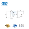 Système de cabine de douche commerciale en acier inoxydable, connecteur de support de panneau en verre, porte en verre Accessories-DDSC011