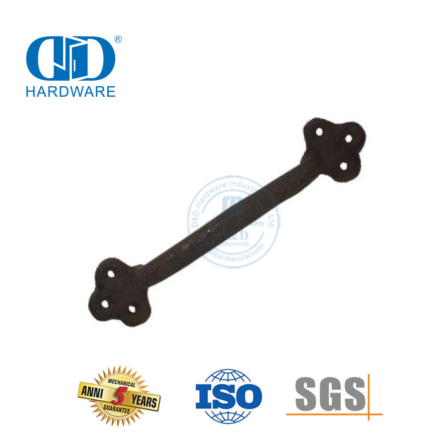 Poignée de traction en acier noir pour porte de grange en acier inoxydable pour porte coulissante en bois poignée de porte double face-DDBD113