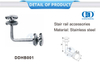 Fabricant de raccord de porte en acier inoxydable, balustrade d'escalier en verre, support de main courante-DDHB001