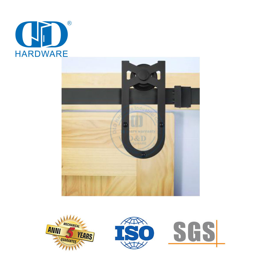 Quincaillerie de porte de grange coulissante à Double porte en acier inoxydable, accessoires de porte intérieure, Garage en acier Hardware-DDBD015