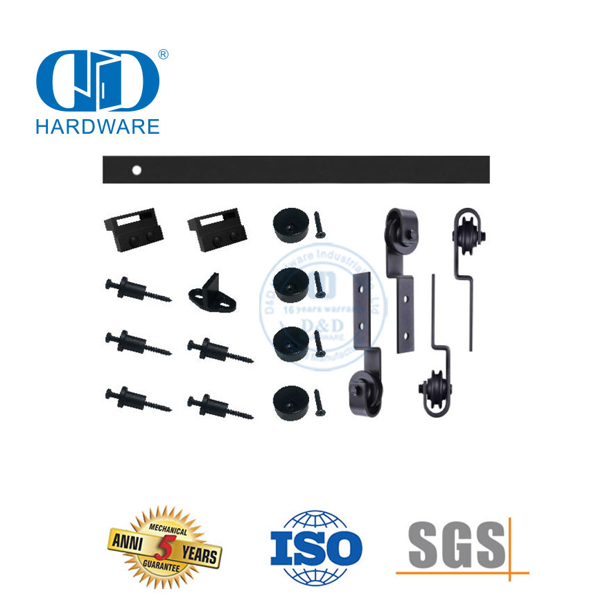 Goujon de tube en acier inoxydable matériel de porte coulissante plus stable cadre de porte de grange de poche Hardware-DDBD063
