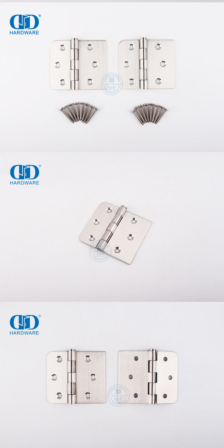 Charni&egrave;re de porte d'angle carr&eacute;e en acier inoxydable
