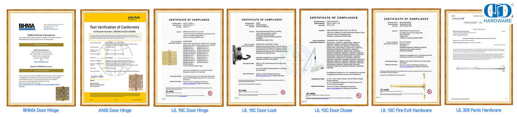 UL door hardware Matériel de porte UL