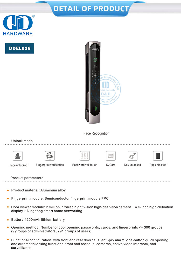 serrure intelligente &agrave; reconnaissance faciale