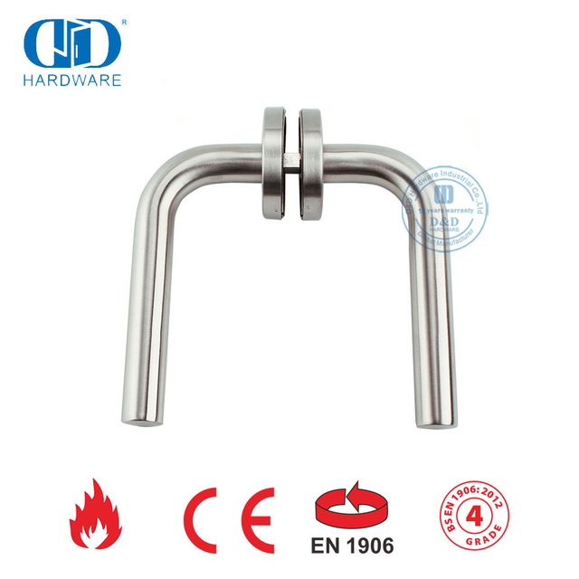 Poignée de porte à levier en acier inoxydable BS EN 1906-DDTH002-SSS