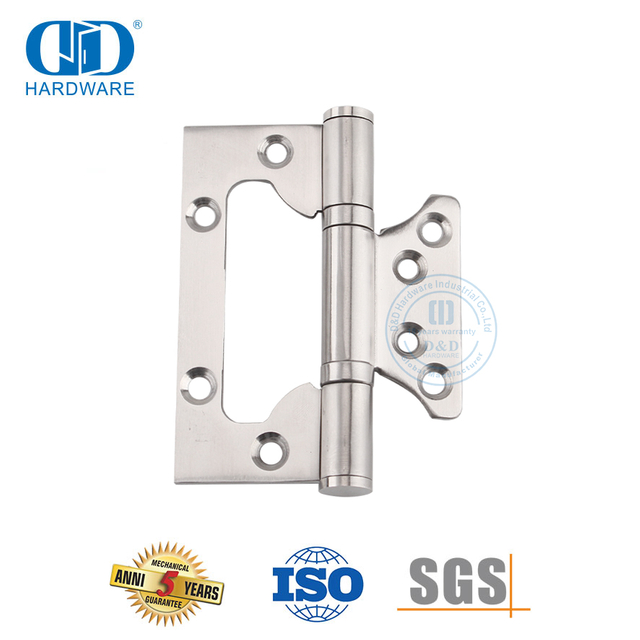 Charnière affleurante en acier inoxydable pour porte en bois-DDSS026