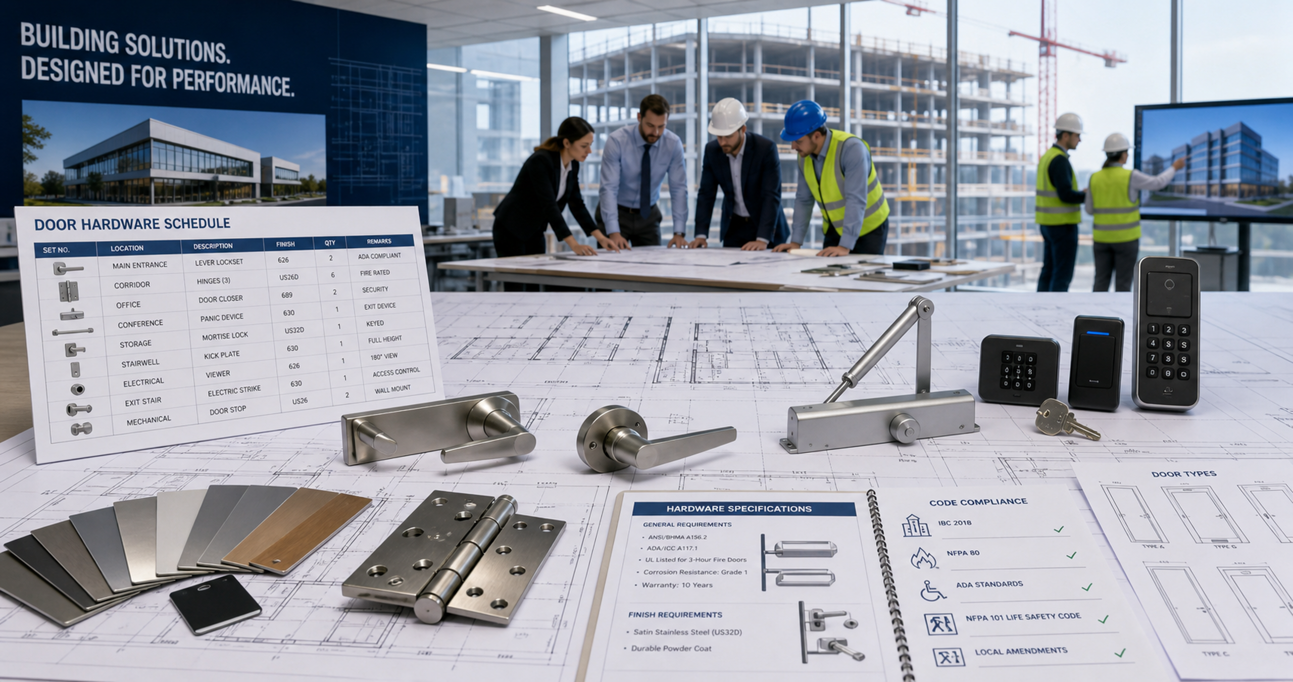 Planification du mat&eacute;riel de porte pour les projets de construction &agrave; grande &eacute;chelle&nbsp;: le guide ultime de la conformit&eacute; et de la performance