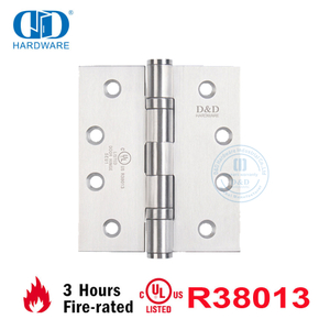 Charnière de porte en bois en métal commercial à roulement à billes en acier inoxydable résistant au feu ANSI standard américain homologué UL-DDSS001-FR